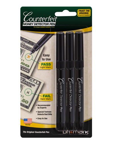Counterfeit Money Detector Pens in packaging
