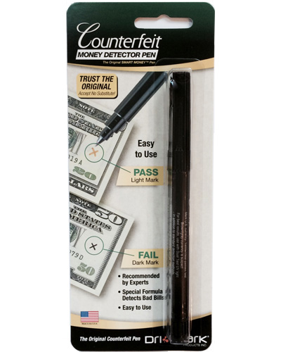 Counterfeit Money Detector Pen in packaging